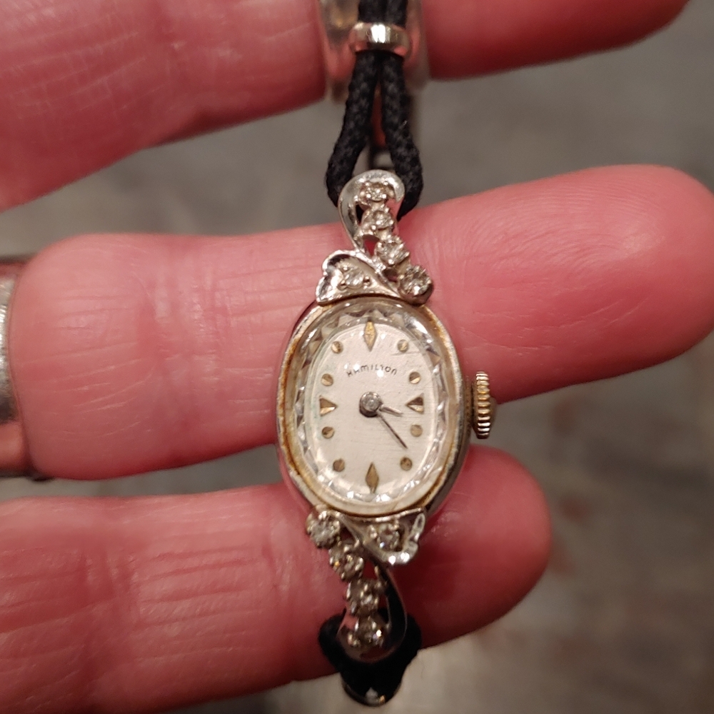 Hamilton gold and diamond watch